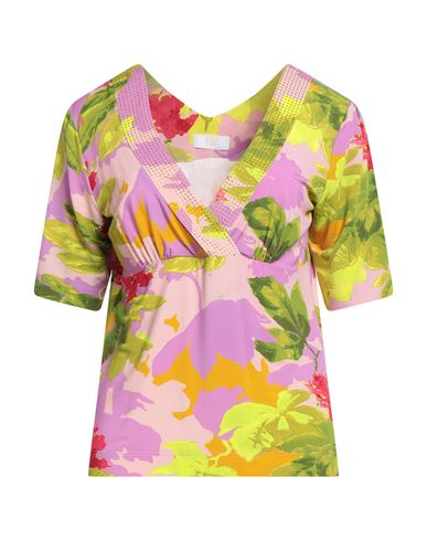 Vdp Via Delle Perle Collection Woman Top Lilac Size 12 Viscose, Elastane In Multi