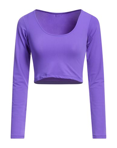 F**k Project Woman T-shirt Purple Size L Polyamide, Elastane