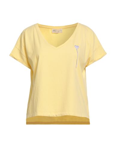 Bsb Jeans Woman T-shirt Yellow Size L Cotton In Gold