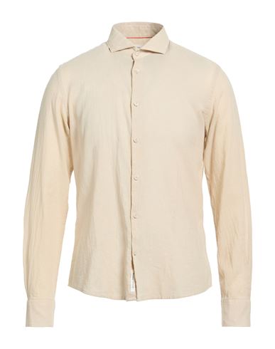Yes Zee By Essenza Natural Feeling Man Shirt Beige Size Xxl Linen, Cotton In Neutral