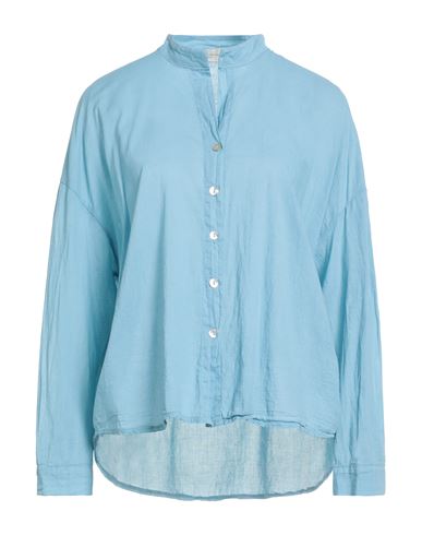 Bsb Jeans Woman Shirt Light Blue Size M Cotton