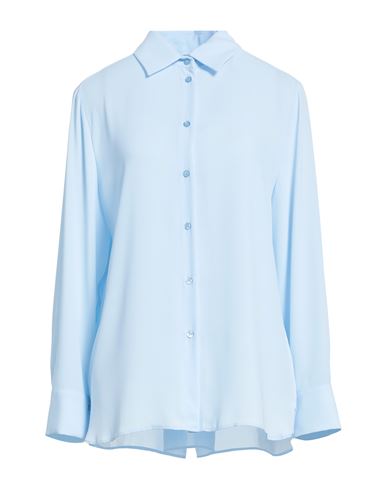Diana Gallesi Woman Shirt Sky Blue Size 10 Polyester