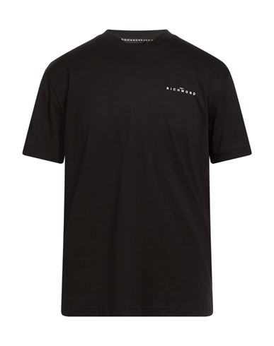 John Richmond Man T-shirt Black Size Xl Pima Cotton