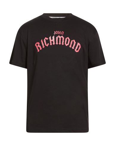 John Richmond Man T-shirt Black Size Xxl Cotton