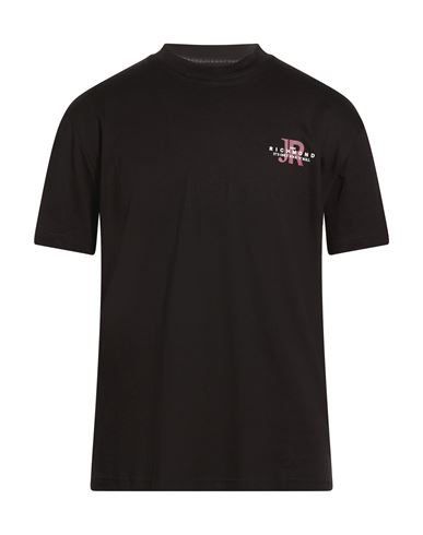 John Richmond Man T-shirt Black Size Xxl Cotton