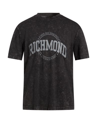 John Richmond Man T-shirt Black Size Xl Pima Cotton