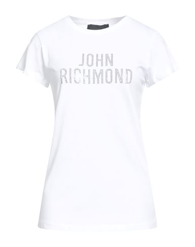 John Richmond Woman T-shirt White Size Xl Cotton, Elastane