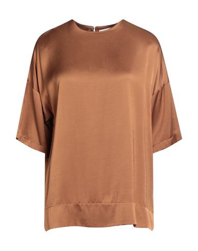 Ottod'ame Woman Top Brown Size 12 Viscose