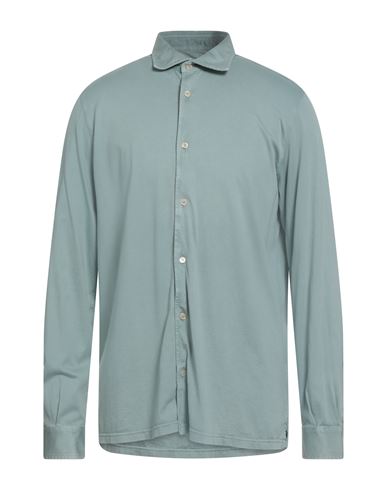 Fedeli Man Polo Shirt Sage Green Size 50 Cotton