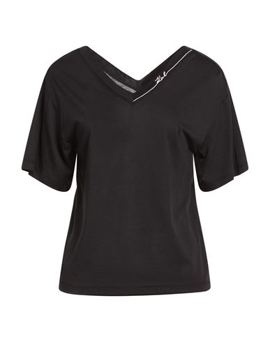 Karl Lagerfeld Karl Cares Woman T-shirt Black Size S Lyocell, Cotton