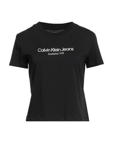 Calvin Klein Jeans Est.1978 Calvin Klein Jeans Woman T-shirt Black Size L Cotton
