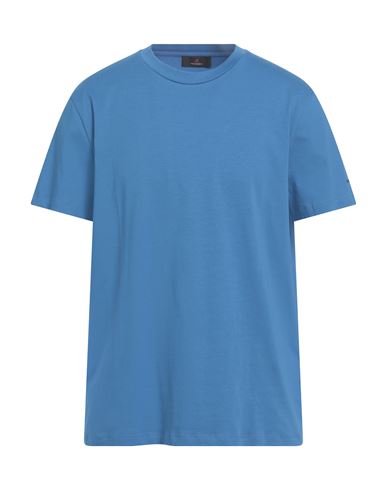Peuterey Man T-shirt Azure Size Xxl Cotton, Elastane In Blue