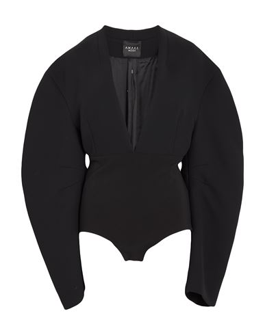 A.w.a.k.e. A. W.a. K.e. Mode Woman Bodysuit Black Size 10 Polyester