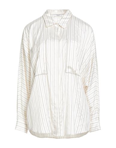 Peserico Woman Shirt Ivory Size 10 Silk, Cotton In White