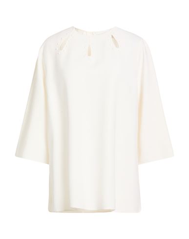 Avolio Milano Woman Top Ivory Size 16 Virgin Wool, Polyamide In White