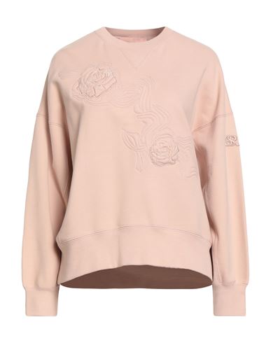 Ermanno Scervino Woman Sweatshirt Blush Size M Cotton In Pink