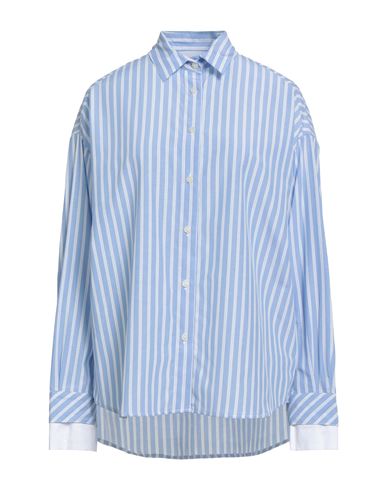 Gaelle Paris Gaëlle Paris Woman Shirt Light Blue Size 6 Cotton, Polyester