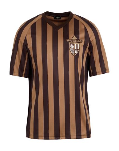 Fendi Man T-shirt Dark Brown Size L Polyester