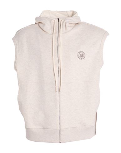 Fendi Man Sweatshirt Beige Size L Cotton, Polyamide, Elastane, Polyester In Neutral