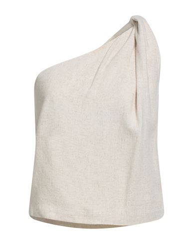 Ame Antwerp Âme Antwerp Woman Top Beige Size 6 Rayon, Linen In Sand