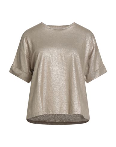 Majestic Filatures Woman T-shirt Sand Size 1 Linen, Elastane