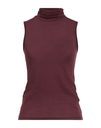 Majestic Filatures Woman T-shirt Burgundy Size 1 Organic Cotton, Cashmere In Red