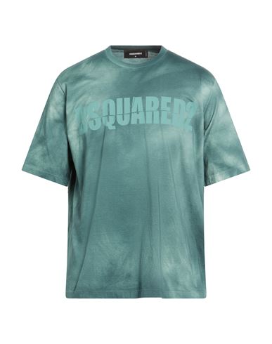 Dsquared2 Man T-shirt Dark Green Size M Cotton In Multi