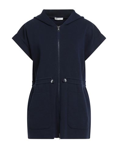 Panicale Woman Cardigan Navy Size 8 Cotton In Blue