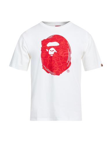 A Bathing Ape Man T-shirt White Size L Cotton