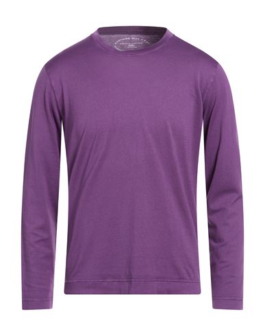 Fedeli Man T-shirt Purple Size 50 Cotton