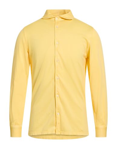 Fedeli Man Shirt Yellow Size 40 Cotton