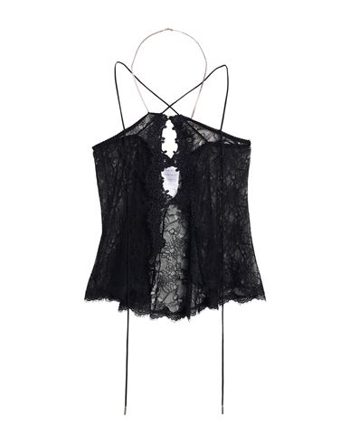 Attico The  Woman Top Black Size 4 Polyamide, Polyester