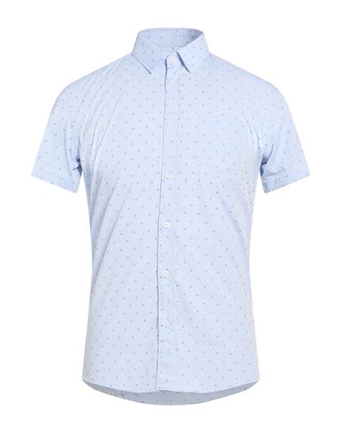 Grey Daniele Alessandrini Man Shirt Azure Size Xl Cotton In Blue