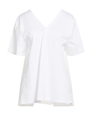 Herno Woman T-shirt White Size 12 Cotton, Polyester