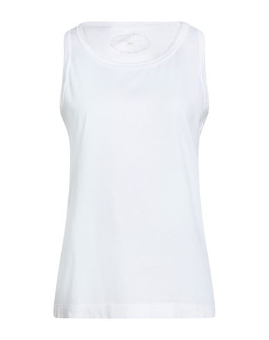 Fedeli Woman Tank Top White Size 8 Organic Cotton In Red