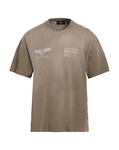 Represent Man T-shirt Taupe Size L Cotton, Hemp In Gray