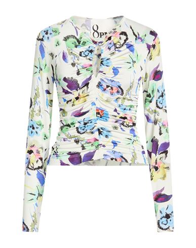 8pm Woman Top White Size L Viscose, Elastane