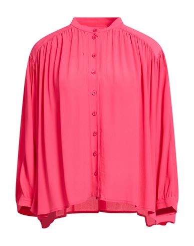 8pm Woman Shirt Fuchsia Size M Acetate, Silk In Pink