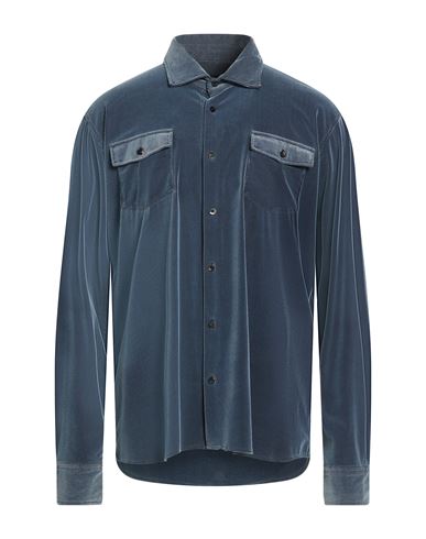 Rrd Man Shirt Slate Blue Size 44 Polyamide, Elastane