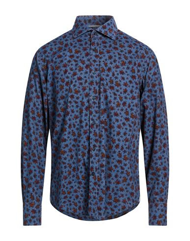 Tintoria Mattei 954 Man Shirt Slate Blue Size 16 ½ Cotton