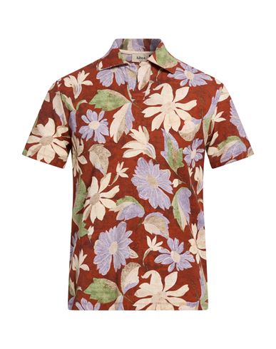 Altea Man Polo Shirt Rust Size S Cotton In Multi