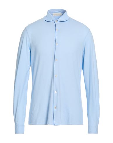 Filippo De Laurentiis Man Shirt Sky Blue Size 38 Cotton