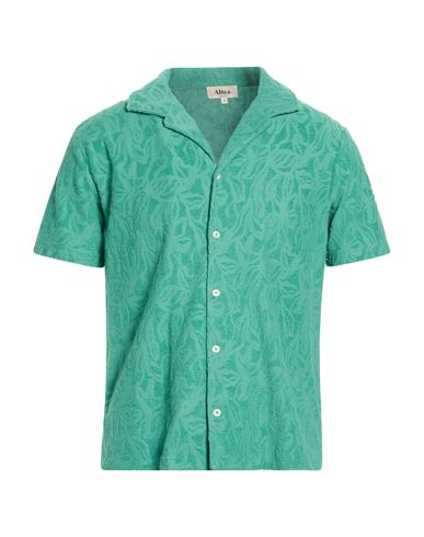 Altea Man Shirt Green Size L Cotton