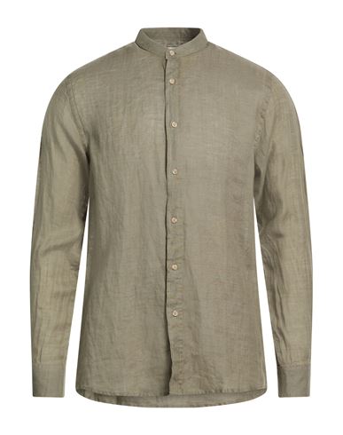Liu •jo Man Man Shirt Military Green Size 15 Linen