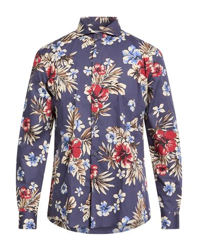 Grey Daniele Alessandrini Man Shirt Midnight Blue Size 16 ½ Cotton