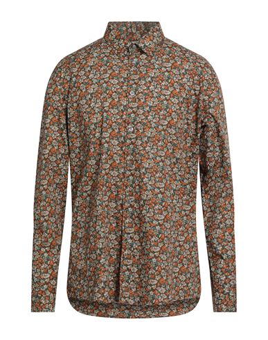 Grey Daniele Alessandrini Man Shirt Brown Size 17 Cotton