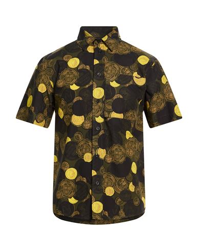 Msgm Man Shirt Military Green Size 14 ½ Cotton In Multi