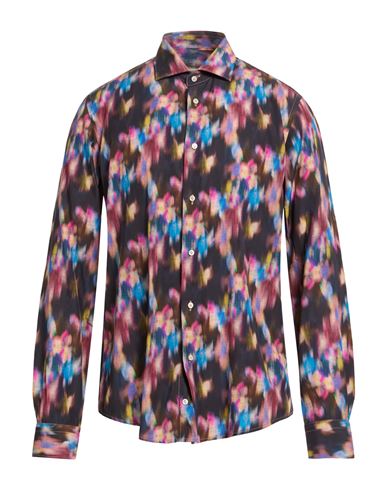 Brian Dales Man Shirt Black Size 16 ½ Lyocell In Multi