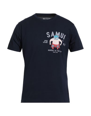 Ko Samui Man T-shirt Navy Size M Cotton In Blue