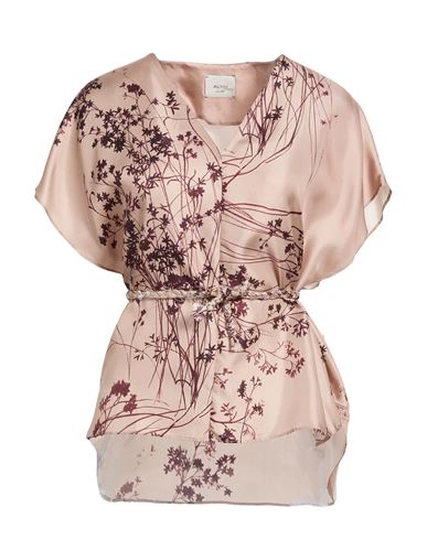 Alysi Chocolat Woman Top Blush Size 4 Silk In Pink